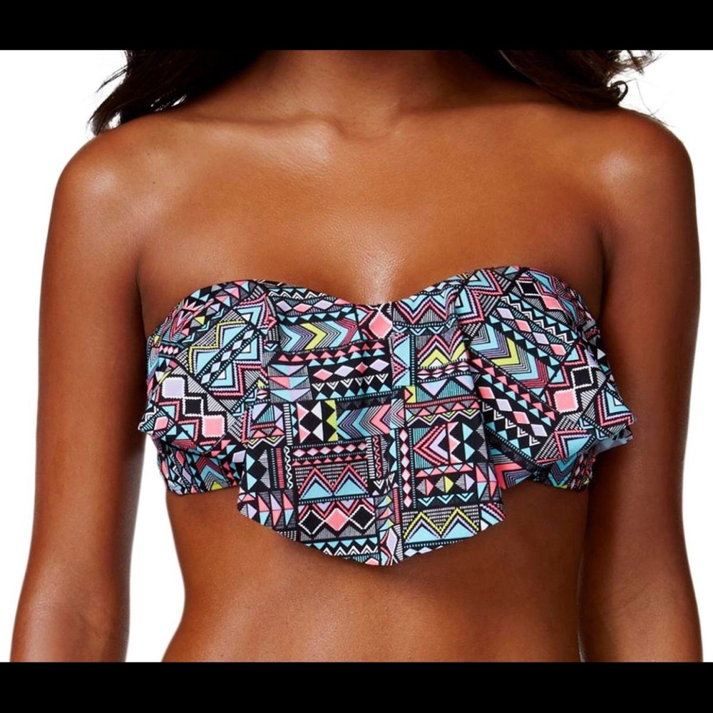 Tribal bikini bandeau top
